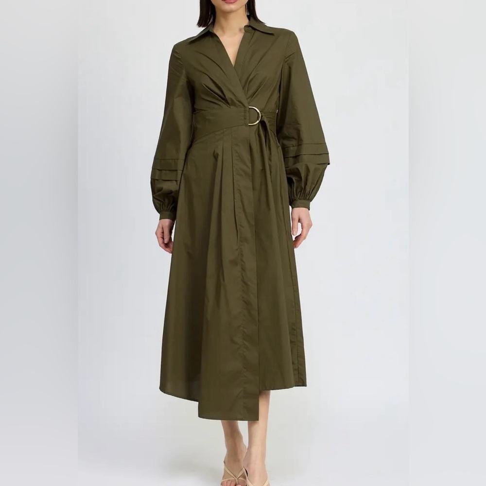 Elegant green Midi Dress